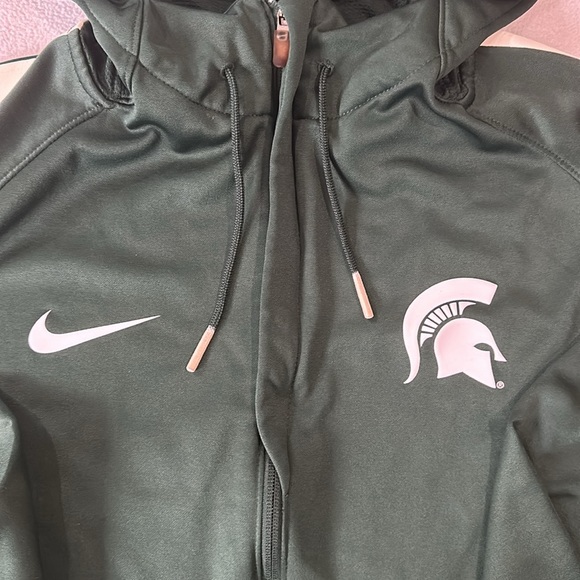 NIKE Full Zip up Michigan State Spartans therma fit hoodie - Picture 2 of 5